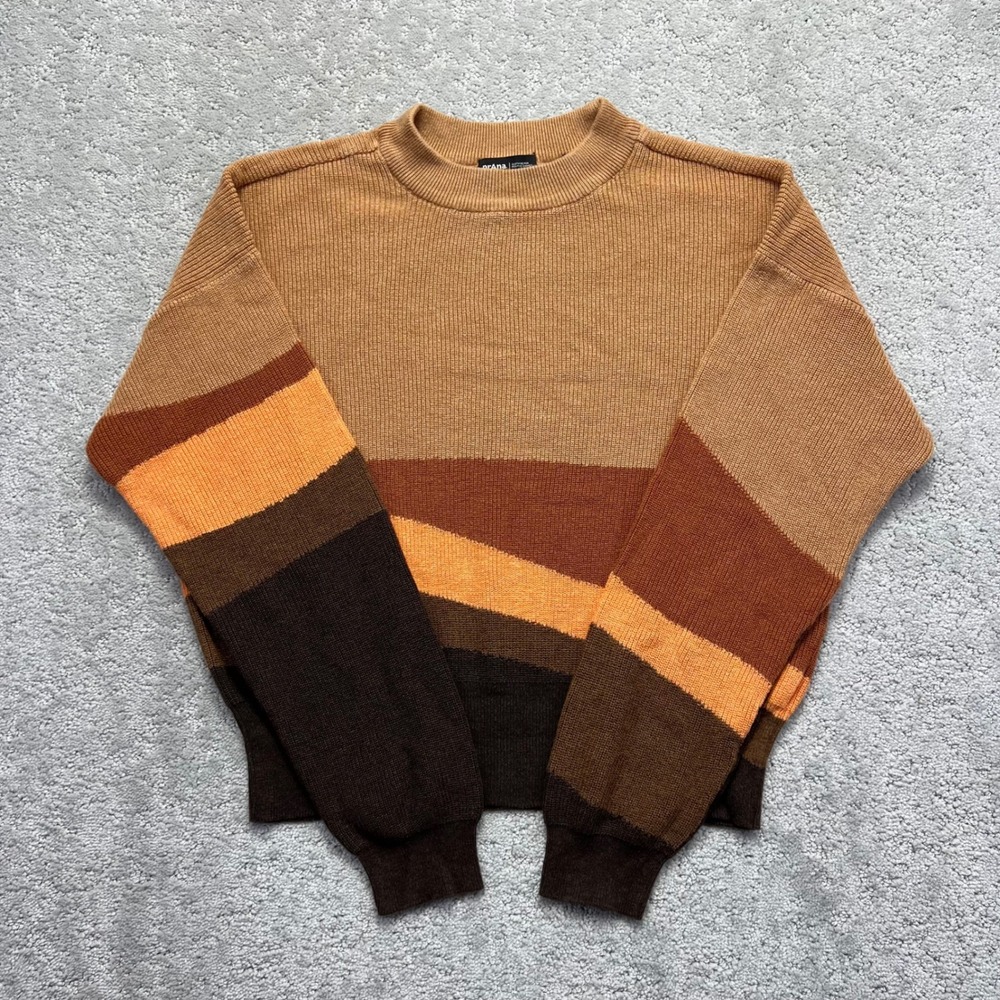 Prana Sweater Womens Small Dessert Road Earthy Colorblock Knit Organic Cotton